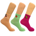 Women's Cotton Mini Half Crew Fruit Ankle Socks 3 Pairs-belleandkai.com