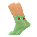 Women's Cotton Mini Half Crew Fruit Ankle Socks 3 Pairs-belleandkai.com