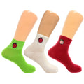 Women's Cotton Mini Half Crew Fruit Ankle Socks 3 Pairs-belleandkai.com