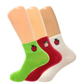 Women's Cotton Mini Half Crew Fruit Ankle Socks 3 Pairs-belleandkai.com