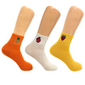 Women's Cotton Mini Half Crew Fruit Ankle Socks 3 Pairs-belleandkai.com