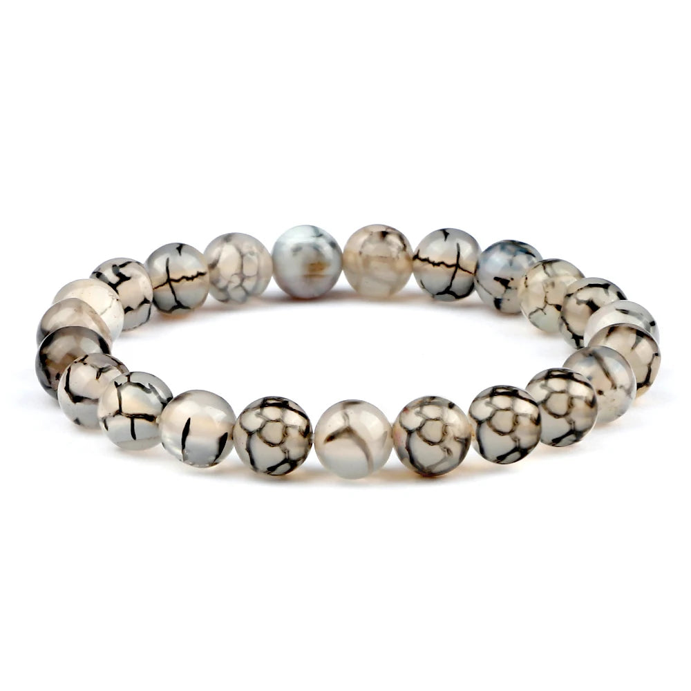Men Energy Beaded Bracelet 8mm Natural Tiger Eye Stone Lava Rock Agates Stretch Bracelets Bangle Women Yoga Healing Jewelry Gift-belleandkai.com