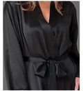 2019 New Sexy Lingerie Transparan Summer Sexy Women's Ladies Bride Robes Kimono Robe Satin Silk Lace Night Wear Gown Sleepwear-belleandkai.com