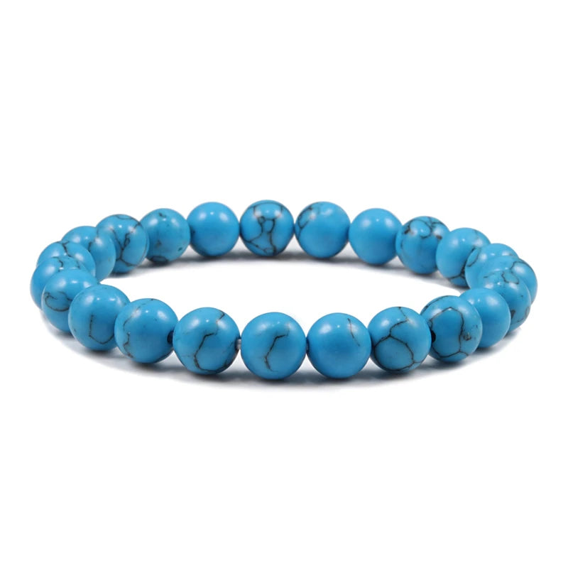 Men Energy Beaded Bracelet 8mm Natural Tiger Eye Stone Lava Rock Agates Stretch Bracelets Bangle Women Yoga Healing Jewelry Gift-belleandkai.com