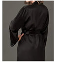 2019 New Sexy Lingerie Transparan Summer Sexy Women's Ladies Bride Robes Kimono Robe Satin Silk Lace Night Wear Gown Sleepwear-belleandkai.com