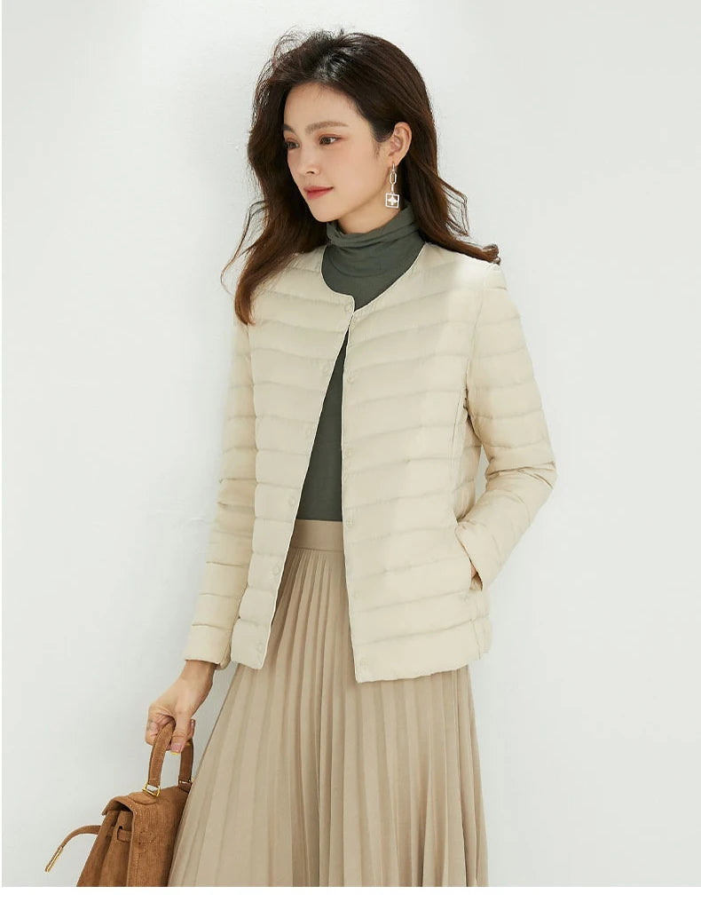 New Autumn Windbreaker 90% Duck Down Matte Fabric Lightweight Coat Ultra Light Women Warm Female Parka  Down Jackets Plus Coats-belleandkai.com