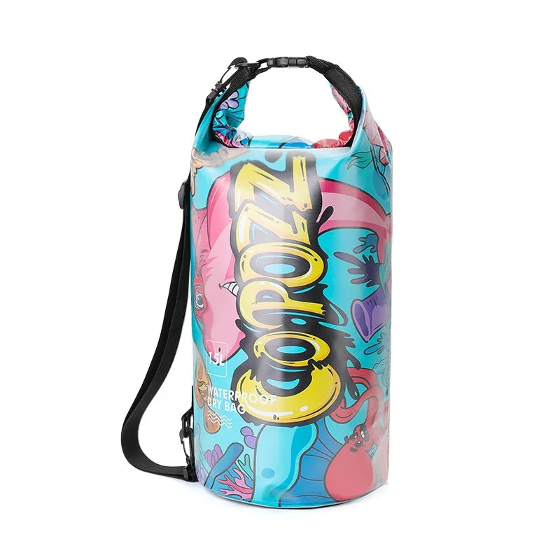 COPOZZ Swimming Bags Waterproof Bag Dry Bag PVC 15L Outdoor Sport Roll Top for Gym Travel Adjustable Personalized Storage Bags-belleandkai.com