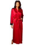 2019 New Sexy Lingerie Transparan Summer Sexy Women's Ladies Bride Robes Kimono Robe Satin Silk Lace Night Wear Gown Sleepwear-belleandkai.com