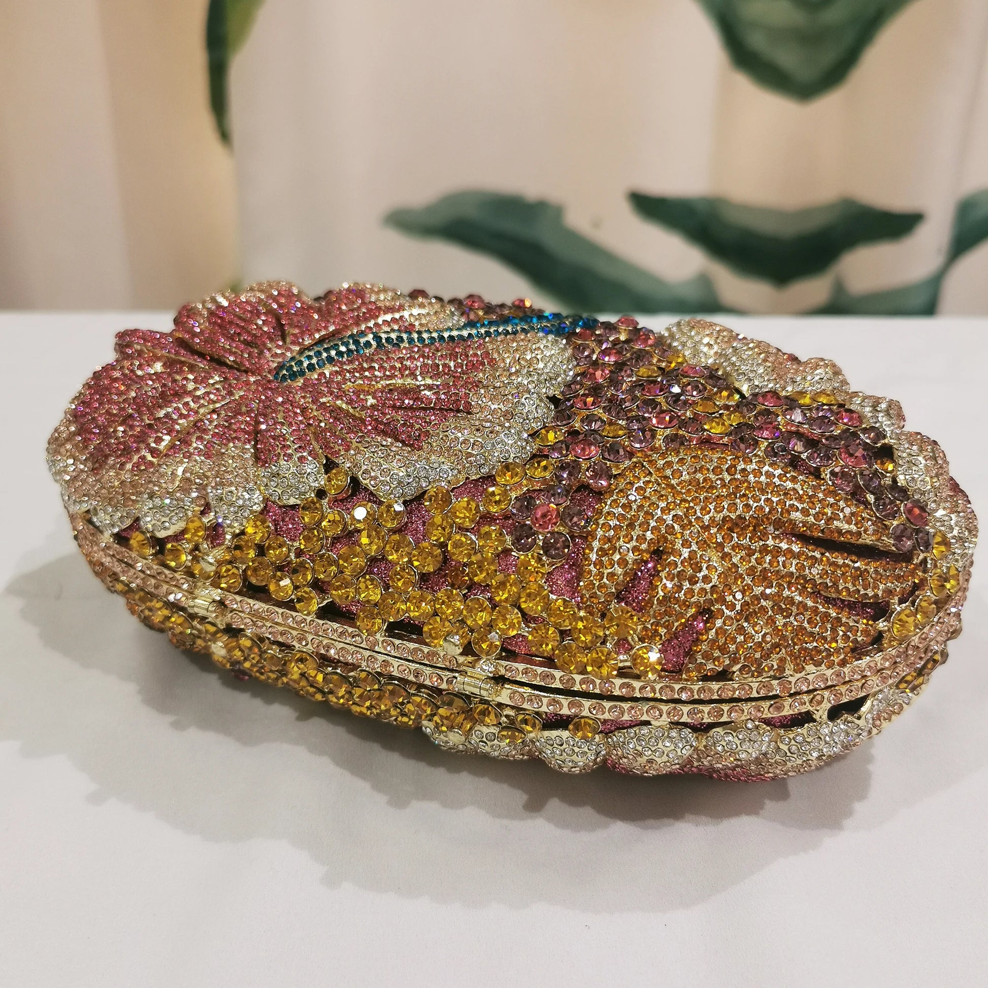 Blue/Yellow/White Multicolored Diamond Crystal Clutch Rhinestone Women Clutches High Quality Phone Wallet Best  Party Purse Bag-belleandkai.com