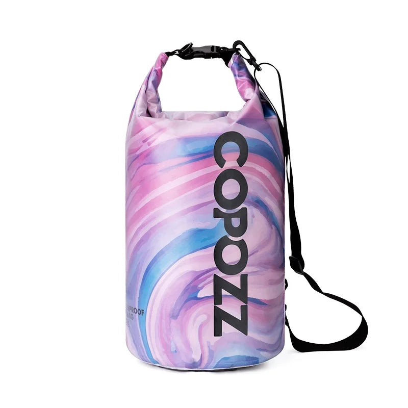 COPOZZ Swimming Bags Waterproof Bag Dry Bag PVC 15L Outdoor Sport Roll Top for Gym Travel Adjustable Personalized Storage Bags-belleandkai.com