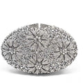Gold Diamond Flower Evening Clutch Purse Oval Shape Rhinestone Crystal Wedding Bridal Clutches Luxury Phone Handbags-belleandkai.com