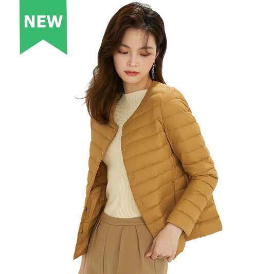 New Autumn Windbreaker 90% Duck Down Matte Fabric Lightweight Coat Ultra Light Women Warm Female Parka  Down Jackets Plus Coats-belleandkai.com