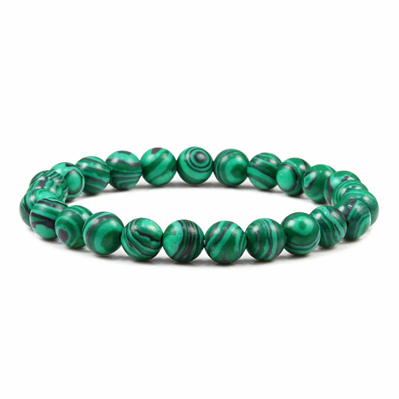 Men Energy Beaded Bracelet 8mm Natural Tiger Eye Stone Lava Rock Agates Stretch Bracelets Bangle Women Yoga Healing Jewelry Gift-belleandkai.com