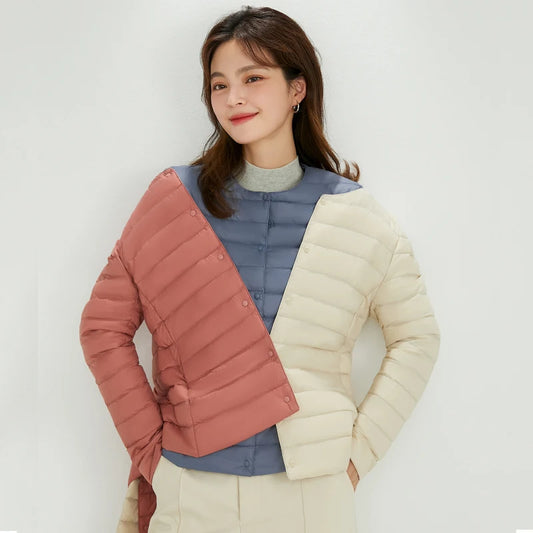 New Autumn Windbreaker 90% Duck Down Matte Fabric Lightweight Coat Ultra Light Women Warm Female Parka  Down Jackets Plus Coats-belleandkai.com