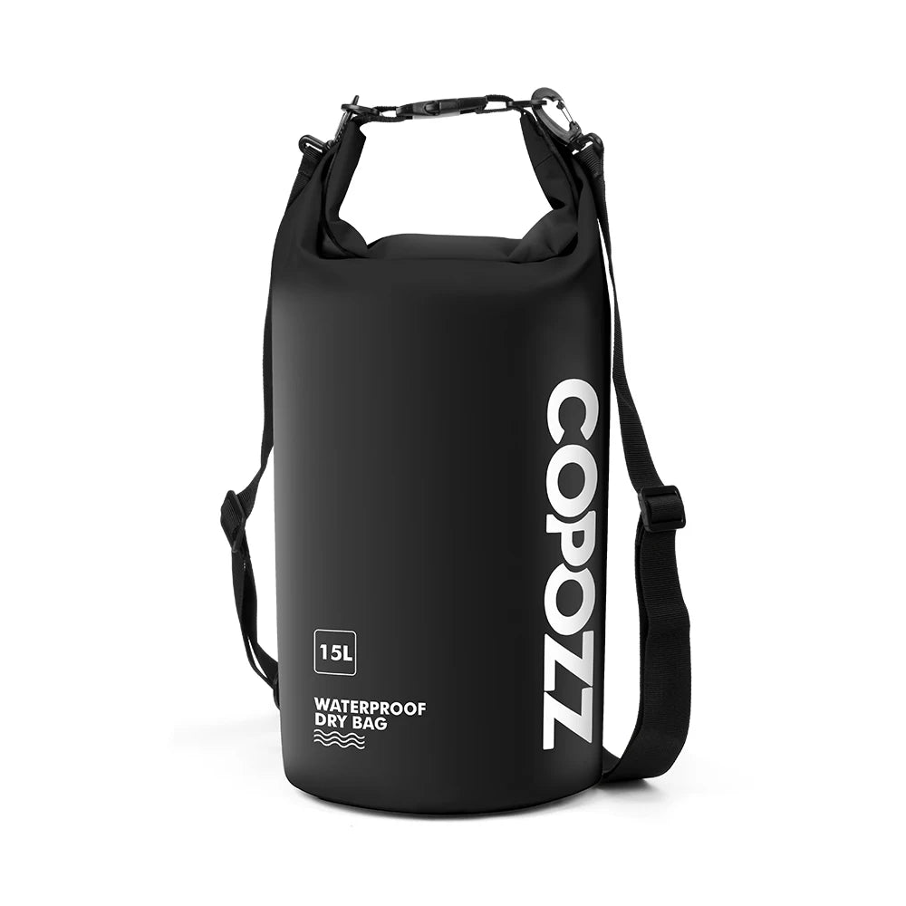 COPOZZ Swimming Bags Waterproof Bag Dry Bag PVC 15L Outdoor Sport Roll Top for Gym Travel Adjustable Personalized Storage Bags-belleandkai.com
