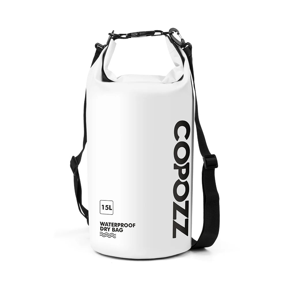 COPOZZ Swimming Bags Waterproof Bag Dry Bag PVC 15L Outdoor Sport Roll Top for Gym Travel Adjustable Personalized Storage Bags-belleandkai.com