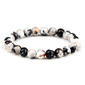 Men Energy Beaded Bracelet 8mm Natural Tiger Eye Stone Lava Rock Agates Stretch Bracelets Bangle Women Yoga Healing Jewelry Gift-belleandkai.com