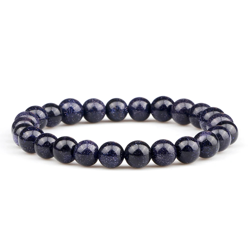 Men Energy Beaded Bracelet 8mm Natural Tiger Eye Stone Lava Rock Agates Stretch Bracelets Bangle Women Yoga Healing Jewelry Gift-belleandkai.com