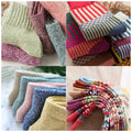 5 Pairs/Lot Wool Socks Women Winter Japanese Harajuku  Bohemian Cashmere Warm Colorful Socks Ladies Girl Christmas Gift 5 Styles-belleandkai.com