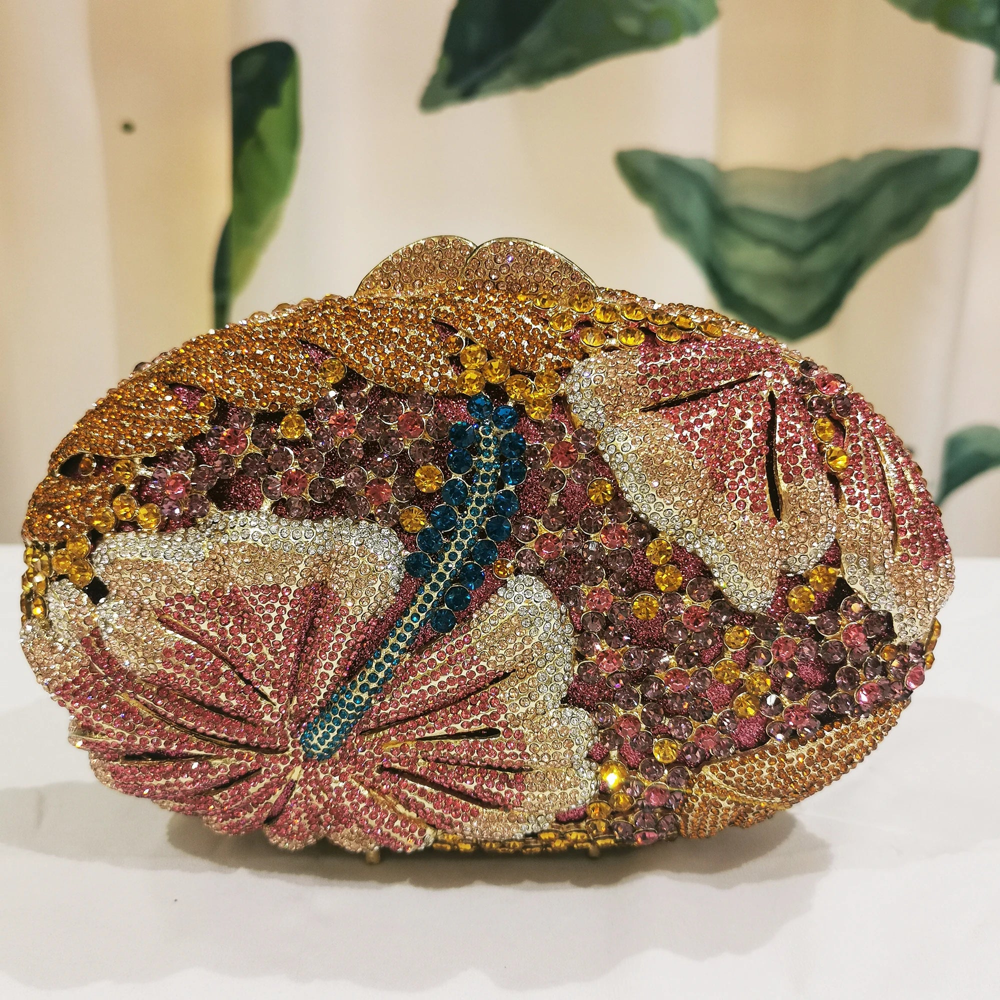 Blue/Yellow/White Multicolored Diamond Crystal Clutch Rhinestone Women Clutches High Quality Phone Wallet Best  Party Purse Bag-belleandkai.com