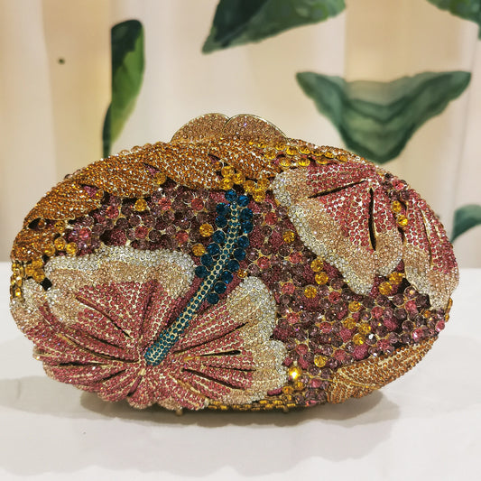 Blue/Yellow/White Multicolored Diamond Crystal Clutch Rhinestone Women Clutches High Quality Phone Wallet Best  Party Purse Bag-belleandkai.com