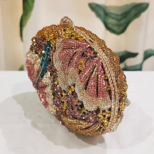 Blue/Yellow/White Multicolored Diamond Crystal Clutch Rhinestone Women Clutches High Quality Phone Wallet Best  Party Purse Bag-belleandkai.com