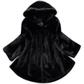 Lautaro Winter Black Warm Thick Hairy Soft Faux Mink Fur Coat Women with Hood Elegant Luxury Fluffy Jacket 2022 4xl 5xl 6xl 7xl-belleandkai.com