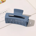 Simple Frosted Shark Hair Claws Candy Color No Slip Large Square Cross Shaped Jaw Clip For Women Girls Thin Thick Long Hair-belleandkai.com