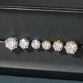 Hot Moissanite Studs 6 prong Earrings Pass Diamond tester For Men Women 18K Platinum Plated Bride Wedding Gemstone 925 Silver-belleandkai.com