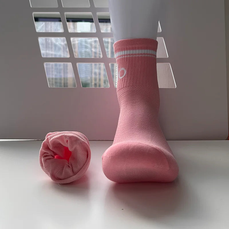 1/3/5 Pairs A* Mid Tube Yoga Socks Premium Cotton Unisex Breathable Comfortable Fitness Socks Set for Yoga Gym Sports All Season-belleandkai.com