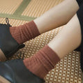 5-20 Pairs Women's Mid Calf Socks Women Korean Style Solid Color Cotton Slouch Socks for Jk School Uniform Spring Autumn Fashion-belleandkai.com
