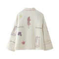 Autumn and winter new fashionable women's clothing casual elegant design sense embroidered cotton jacket-belleandkai.com