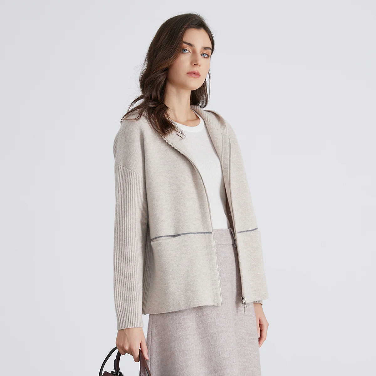 BC937 Luxury brand womens Clothing hooded wool coats Winter long sleeved clothes-belleandkai.com