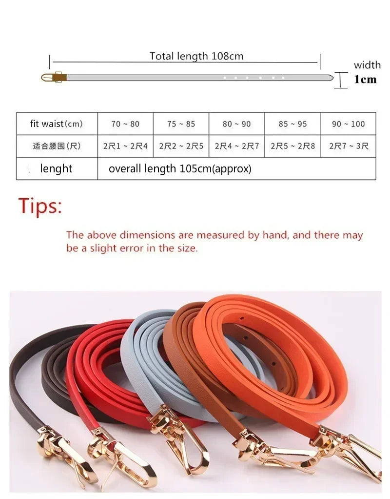 Stretch  Belt Women Fashion Waist Belt Thin Buckle Waistband for Fashion Ladies Belt Dress Apparel Accessories New Style 2023-belleandkai.com