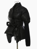 DEAT Fashion Women's Cotton-padded Coat Lapel Loose Zipper Solid Color Thick Warm Parka Jackets Winter 2024 New Tide 7AB4885-belleandkai.com