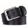 Plus Size 105 110 120 130 140 150 160 170cm Belt for Men Women Genuine Leather Alloy Metal Pin Buckle Waist Betls Straps-belleandkai.com