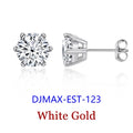 DJMAX 0.5-2ct Moissanite Diamond Stud Earrings for Women Original 925 Sterling Silver Lady's Moissanite Earring New 2025-belleandkai.com