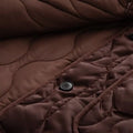 BSK&TRAF2025 Autumn New Women's Solid Color Retro Large Pocket Round Neck Long Sleeve Loose Quilted Cotton Jacket Coat-belleandkai.com
