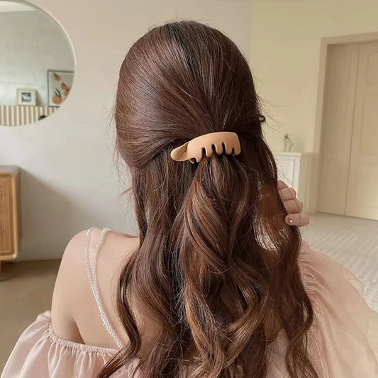 Colourful High Ponytail Banana Hair Clip Women's Back of the Head Shark Scratch Clip Fashion Simple Versatile Hair Accessories-belleandkai.com