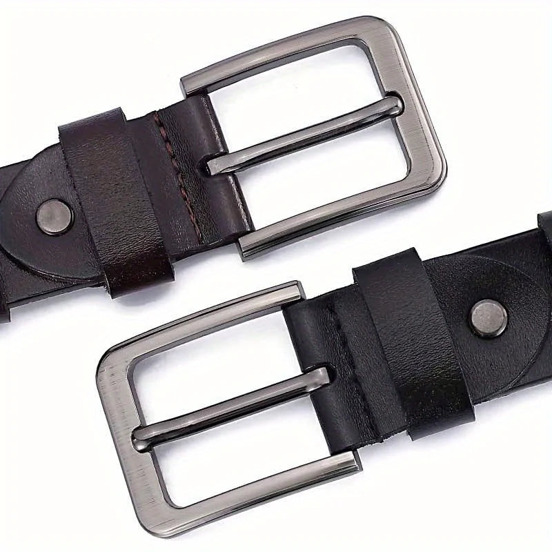 Plus Size 105 110 120 130 140 150 160 170cm Belt for Men Women Genuine Leather Alloy Metal Pin Buckle Waist Betls Straps-belleandkai.com