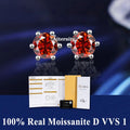Hot Moissanite Studs 6 prong Earrings Pass Diamond tester For Men Women 18K Platinum Plated Bride Wedding Gemstone 925 Silver-belleandkai.com