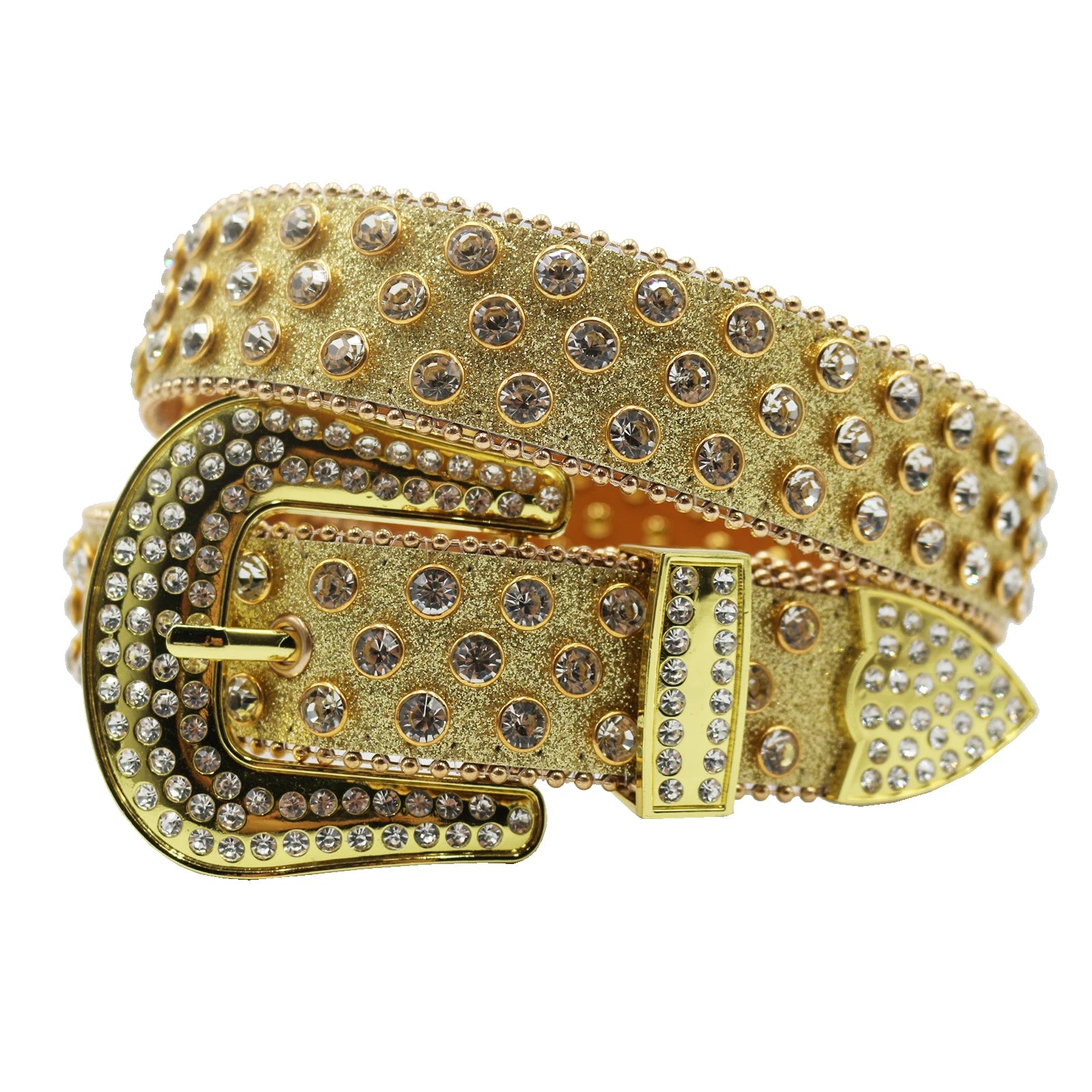 Skull Rhinestone Belts For Women Men Y2K Leather Strap Crystal Studded Western Cowgirl Cowboy Diamond Bling Bling Belt-belleandkai.com