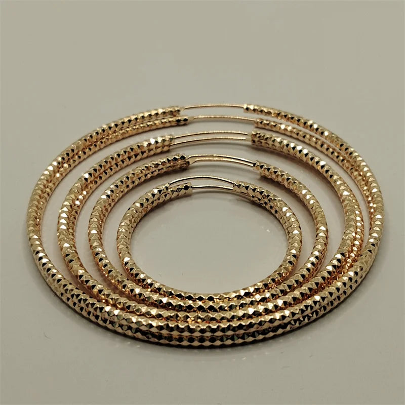 Somilia -925 Sterling Silver Round Earrings for Women Large Circle Piercing Rose Gold Hoop Earring Dropship Suppliers With Gife-belleandkai.com