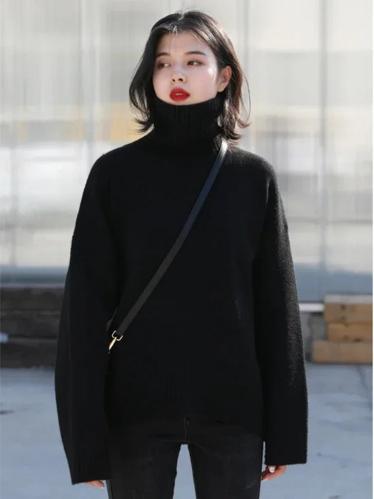 Women's Sweater Autumn Winter New  Clothes for Women Warm Solid-belleandkai.com