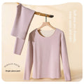 1Set Women's Thermal Underwear Set Seamless Thick Double Layer Warm Lingerie Winter Long Sleeve Bottoming Thermal Clothing Sets-belleandkai.com