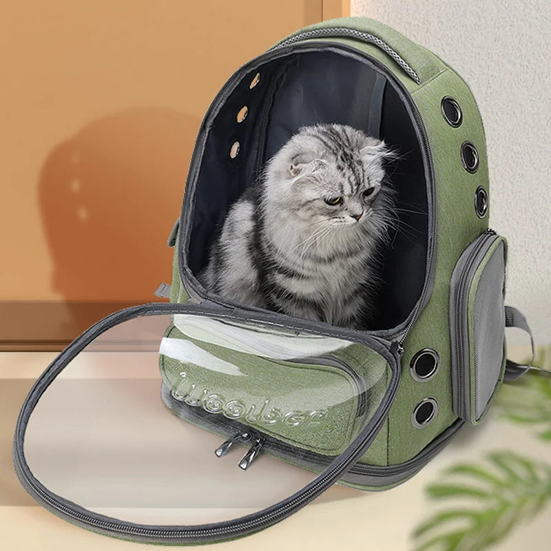 Transparent Pet Cat Carrier Bag Outdoor Travel Backpack for Cats Small Dogs Breathable Cat Carrying Bag Pet Supplies-belleandkai.com