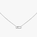925 sterling silver classic fashionable mobile three diamond women's necklace. Holiday gifts-belleandkai.com