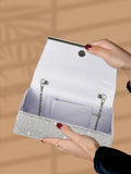 This shiny and luxurious pleated evening bag is a great choice for party girls, office workers and also makes a great gift.-belleandkai.com