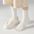 5 or 10 Pairs Women Sports Toe Socks with Separate Fingers High Tube Five Finger Cotton Crew Socks Yoga High Quality-belleandkai.com
