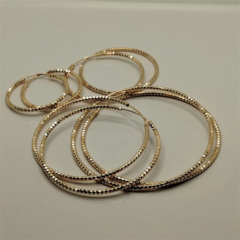Somilia -925 Sterling Silver Round Earrings for Women Large Circle Piercing Rose Gold Hoop Earring Dropship Suppliers With Gife-belleandkai.com